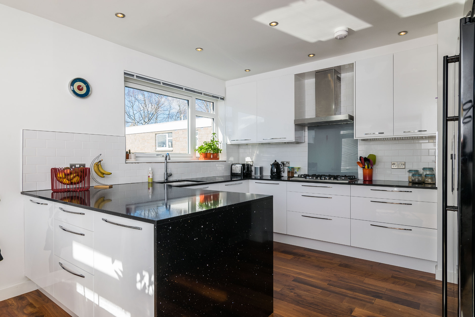 Open-plan kitchen at Mortonhall Road.
